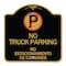 Signmission Bilingual No Parking No Truck Parking No Estacionamiento De Camiones Alum, 18" x 18", BG-1818-24305 A-DES-BG-1818-24305 - alternate 1
